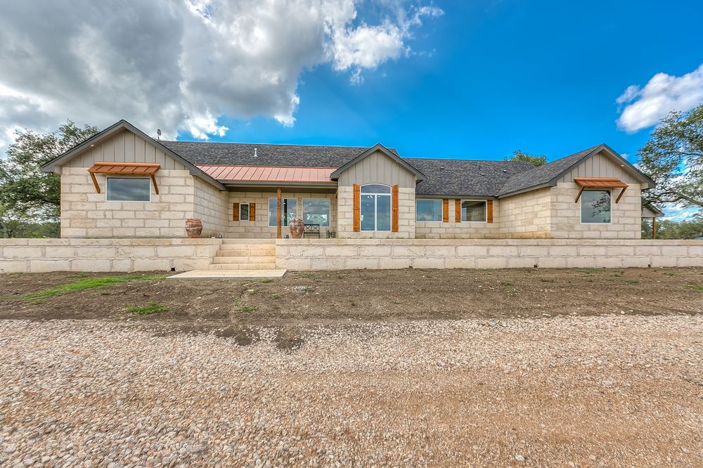 Custom limestone home